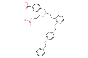 4-{[(4-carboxybutyl)[2-(2-{[4-(2-phenylethyl)phenyl]methoxy}phenyl)ethyl]amino]methyl}benzoic acid