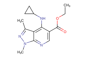 ethyl 4-(cyclopropylamino)-1,3-dimethyl-1H-pyrazolo[3,4-b]pyridine-5-carboxylate