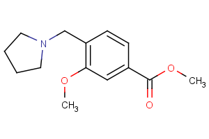 methyl 3-methoxy-4-(pyrrolidin-1-ylmethyl)benzoate