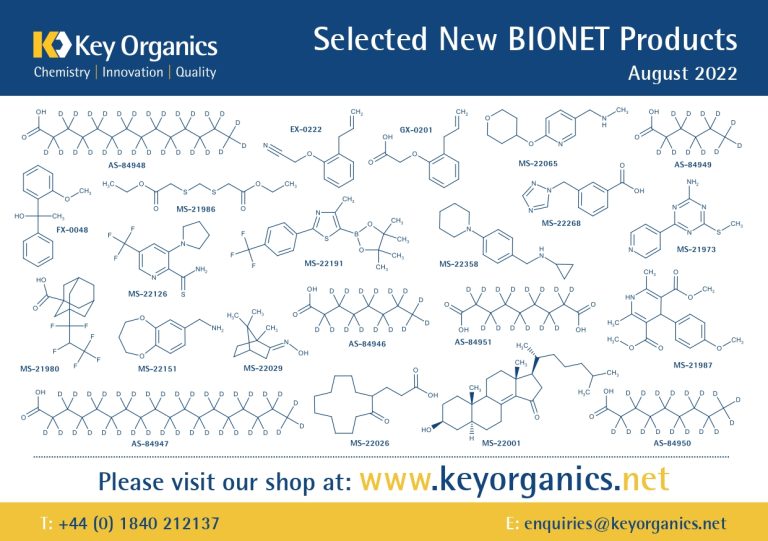 Selected New BIONET Products for August 2022