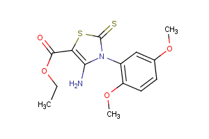ethyl 4-amino-3-(2,5-dimethoxyphenyl)-2-sulfanylidene-2,3-dihydro-1,3-thiazole-5-carboxylate