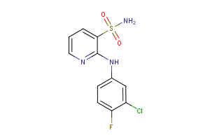 2-[(3-chloro-4-fluorophenyl)amino]pyridine-3-sulfonamide