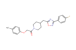 4-{[3-(4-fluorophenyl)-1,2,4-oxadiazol-5-yl]methyl}-1-[(4-methylphenoxy)acetyl]piperidine