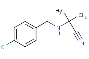 2-{[(4-chlorophenyl)methyl]amino}-2-methylpropanenitrile