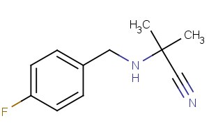 2-{[(4-fluorophenyl)methyl]amino}-2-methylpropanenitrile