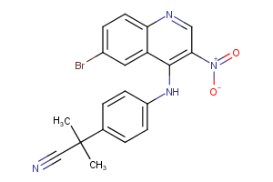 2-(4-((6-bromo-3-nitroquinolin-4-yl)amino)phenyl)-2-methylpropanenitrile