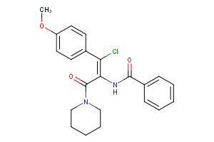 (Z)-N-(1-Chloro-1-(4-methoxyphenyl)-3-oxo-3-(piperidin-1-yl)prop-1-en-2-yl)benzamide