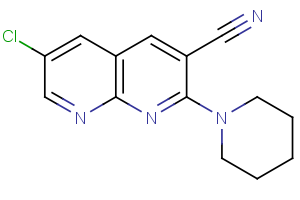 6-chloro-2-(piperidin-1-yl)-1,8-naphthyridine-3-carbonitrile