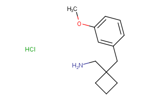 1-[(3-Methoxyphenyl)methyl]cyclobutylmethanamine hydrochloride