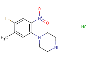 1-(4-fluoro-5-methyl-2-nitrophenyl)piperazine hydrochloride