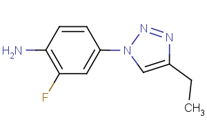 4-(4-ethyl-1H-1,2,3-triazol-1-yl)-2-fluoroaniline