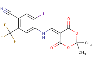 4-{[(2,2-dimethyl-4,6-dioxo-1,3-dioxan-5-ylidene)methyl]amino}-5-iodo-2-(trifluoromethyl)benzonitrile