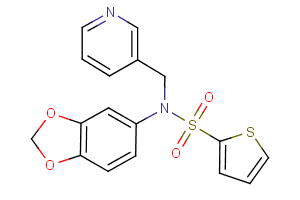 N-(2H-1,3-benzodioxol-5-yl)-N-[(pyridin-3-yl)methyl]thiophene-2-sulfonamide