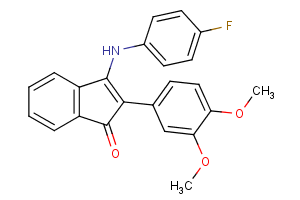 2-(3,4-dimethoxyphenyl)-3-[(4-fluorophenyl)amino]-1H-inden-1-one
