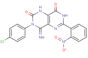 3-(4-chlorophenyl)-4-imino-6-(2-nitrophenyl)-1H,2H,3H,4H,7H,8H-[1,3]diazino[5,4-d]pyrimidine-2,8-dione