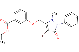 ethyl 3-[(4-bromo-2-methyl-5-oxo-1-phenyl-2,5-dihydro-1H-pyrazol-3-yl)methoxy]benzoate