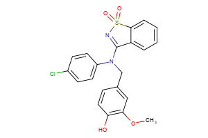 3-[(4-chlorophenyl)[(4-hydroxy-3-methoxyphenyl)methyl]amino]-1??,2-benzothiazole-1,1-dione