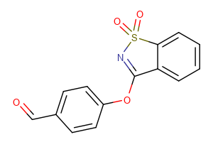 4-[(1,1-dioxo-1??,2-benzothiazol-3-yl)oxy]benzaldehyde