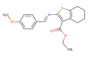 ethyl 2-[(E)-[(4-methoxyphenyl)methylidene]amino]-4,5,6,7-tetrahydro-1-benzothiophene-3-carboxylate