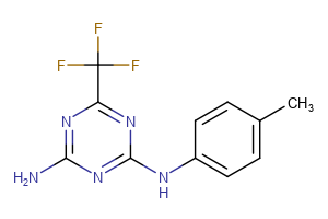 N2-(4-methylphenyl)-6-(trifluoromethyl)-1,3,5-triazine-2,4-diamine