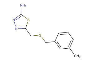 5-({[(3-methylphenyl)methyl]sulfanyl}methyl)-1,3,4-thiadiazol-2-amine