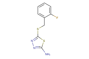 5-{[(2-fluorophenyl)methyl]sulfanyl}-1,3,4-thiadiazol-2-amine