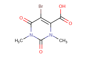 5-bromo-1,3-dimethyl-2,6-dioxo-1,2,3,6-tetrahydropyrimidine-4-carboxylic acid