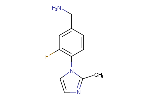 1-[4-(aminomethyl)-2-fluorophenyl]-2-methyl-1H-imidazol-3-ium