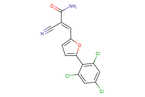 (2E)-2-cyano-3-[5-(2,4,6-trichlorophenyl)furan-2-yl]prop-2-enamide