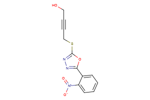 4-{[5-(2-nitrophenyl)-1,3,4-oxadiazol-2-yl]sulfanyl}but-2-yn-1-ol
