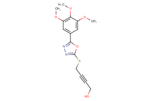 4-{[5-(3,4,5-trimethoxyphenyl)-1,3,4-oxadiazol-2-yl]sulfanyl}but-2-yn-1-ol