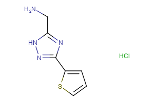 1-[3-(thiophen-2-yl)-1H-1,2,4-triazol-5-yl]methanamine hydrochloride,1-[3-(thiophen-2-yl)-1H-1,2,4-triazol-5-yl]methanamine