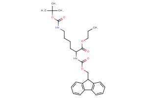 propyl 6-{[(tert-butoxy)carbonyl]amino}-2-({[(9H-fluoren-9-yl)methoxy]carbonyl}amino)hexanoate