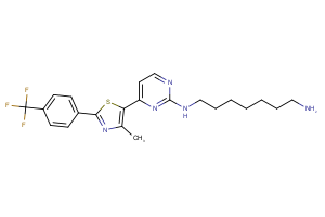 N1-(4-{4-methyl-2-[4-(trifluoromethyl)phenyl]-1,3-thiazol-5-yl}pyrimidin-2-yl)heptane-1,7-diamine