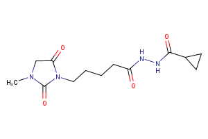N’-(cyclopropylcarbonyl)-5-(3-methyl-2,5-dioxo-1-imidazolidinyl)pentanohydrazide