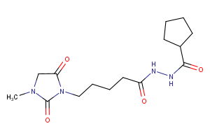 N’-(cyclopentylcarbonyl)-5-(3-methyl-2,5-dioxo-1-imidazolidinyl)pentanohydrazide