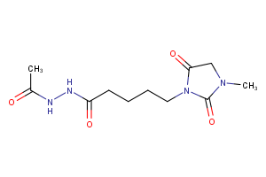 N’-acetyl-5-(3-methyl-2,5-dioxoimidazolidin-1-yl)pentanehydrazide