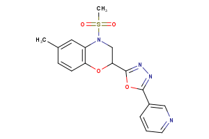 4-methanesulfonyl-6-methyl-2-[5-(pyridin-3-yl)-1,3,4-oxadiazol-2-yl]-3,4-dihydro-2H-1,4-benzoxazine