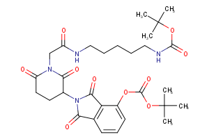 2-(1-{[(5-{[(tert-butoxy)carbonyl]amino}pentyl)carbamoyl]methyl}-2,6-dioxopiperidin-3-yl)-1,3-dioxo-2,3-dihydro-1H-isoindol-4-yl tert-butyl carbonate