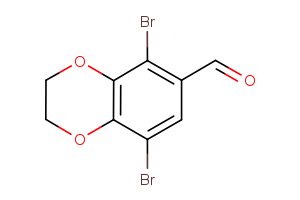 5,8-dibromo-2,3-dihydro-1,4-benzodioxine-6-carbaldehyde
