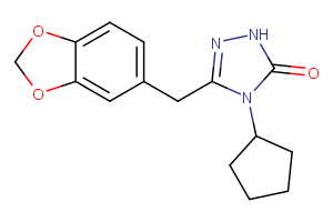 3-[(2H-1,3-benzodioxol-5-yl)methyl]-4-cyclopentyl-4,5-dihydro-1H-1,2,4-triazol-5-one